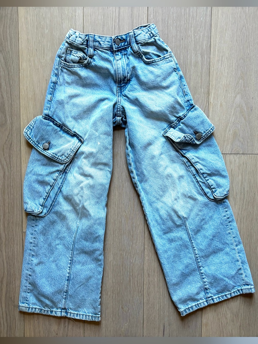 Zara Light Blue Cargo Jeans